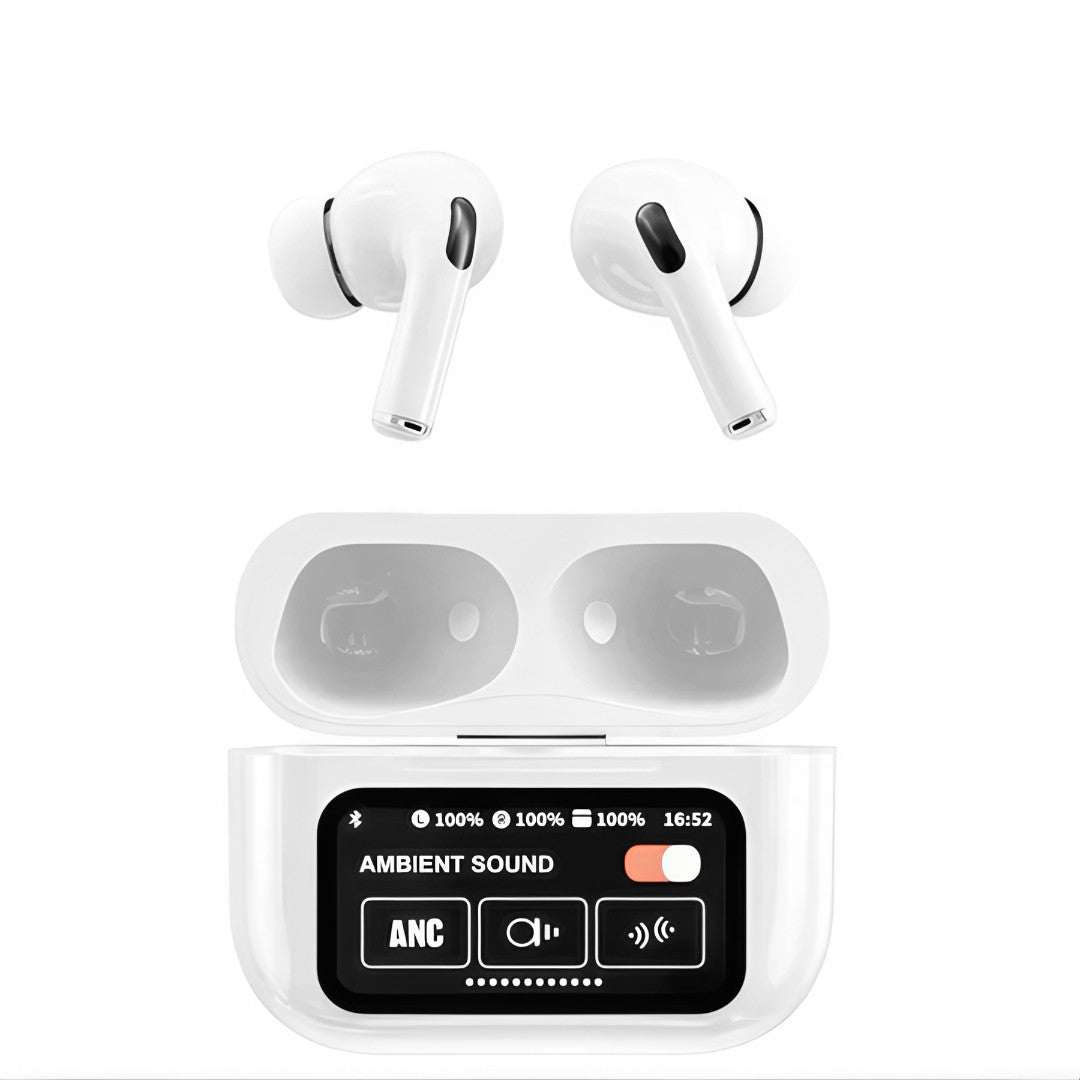 🎧 A9 Pro™ – Fones de Ouvido Sem Fio TWS com Display Touch de LCD
