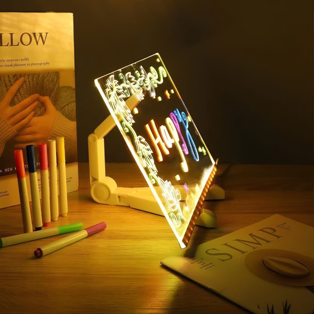 Lousa em LED colorida para Desenhar, Escrever e Brilhar