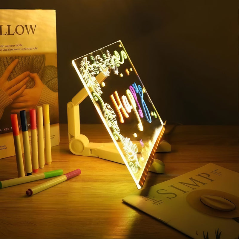 Lousa em LED colorida para Desenhar, Escrever e Brilhar