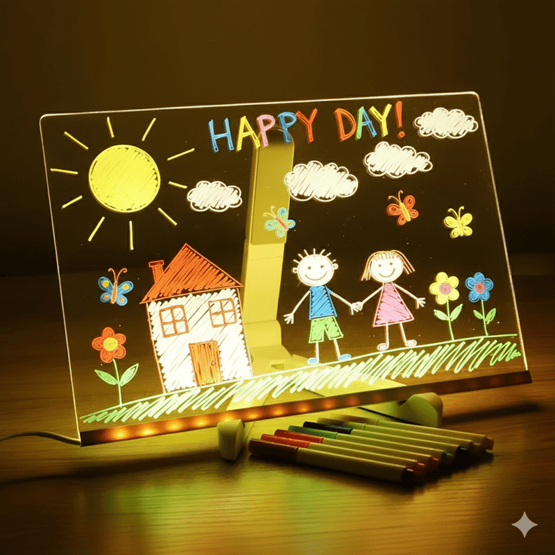 Lousa em LED colorida para Desenhar, Escrever e Brilhar
