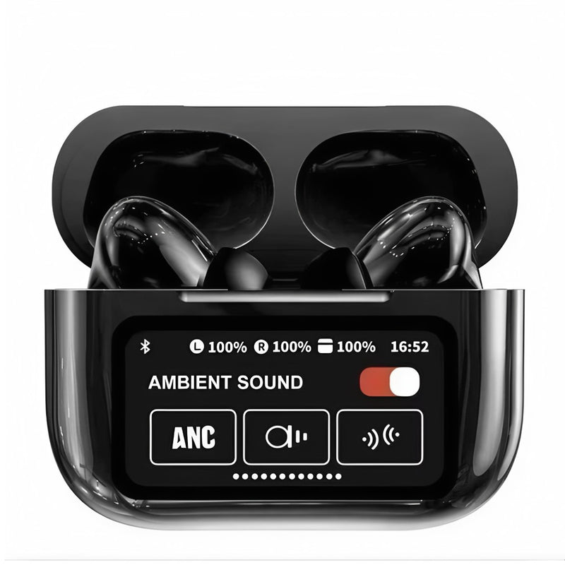🎧 A9 Pro™ – Fones de Ouvido Sem Fio TWS com Display Touch de LCD